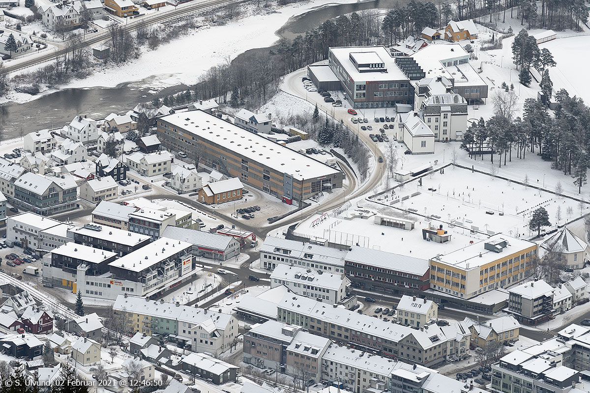 Domuskrysset Industribygget VGS Voss Gymnas Uttrågata Vangsgata