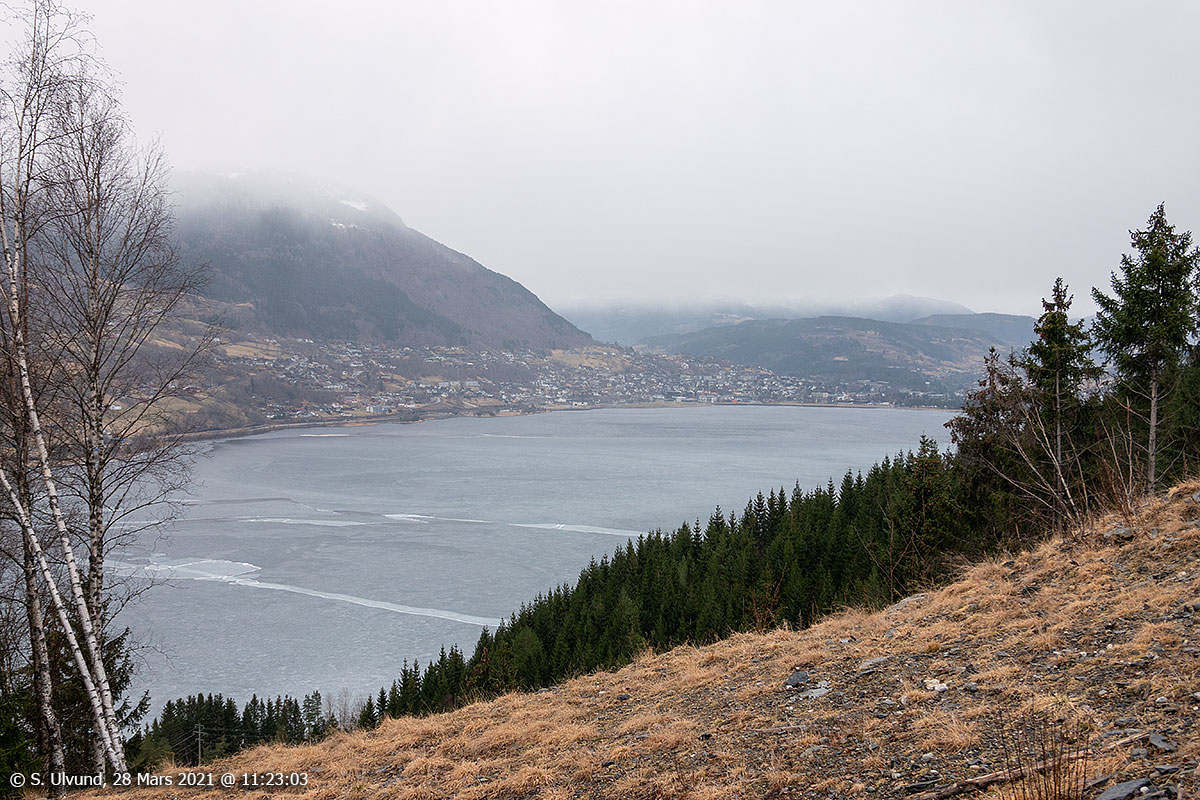 Voss sett frå stølsvegen til Teigarapjane