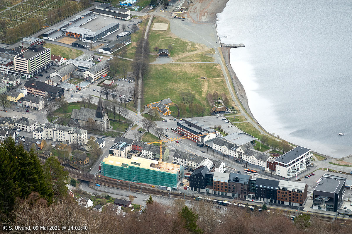 Vangskyrkja Fengselstomta Nytt Kontirbygg Scandic Voss Park Hotel Vossevangen Prestegardsmoen Tinghiuset